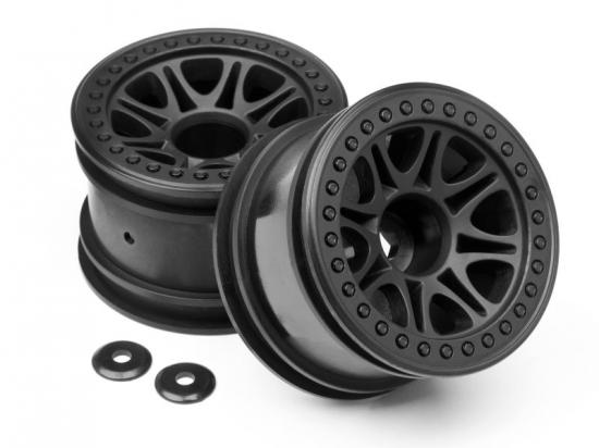 HPI Split 8 2.2 Truck Wheels - Black - 1 Pair