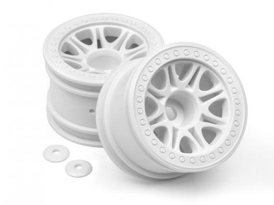 HPI Split 8 2.2 Truck Wheels - White - 1 Pair
