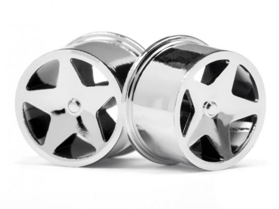 HPI Baja Q32 Super Star Wheel Set - Chrome - 4 Pack