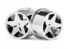HPI Baja Q32 Super Star Wheel Set - Chrome - 4 Pack