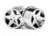 HPI Baja Q32 Super Star Wheel Set - Chrome - 4 Pack
