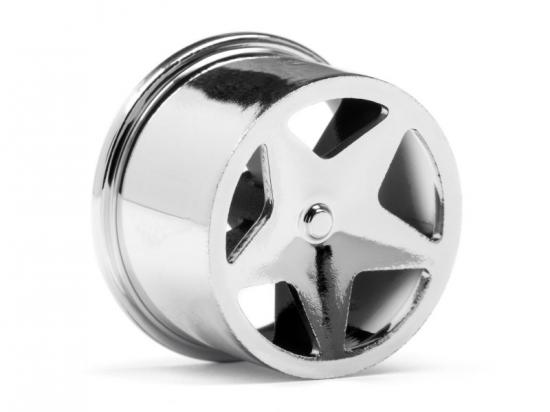 HPI Baja Q32 Super Star Wheel Set - Chrome - 4 Pack