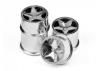 HPI Baja Q32 Super Star Wheel Set - Chrome - 4 Pack