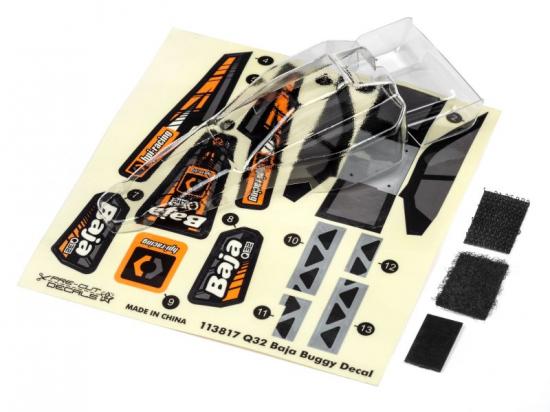 HPI Baja Q32 Buggy Bodyshell and Wing Set (Clear / Unpainted)