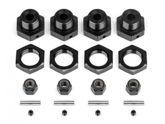 HPI Savage Aluminium 17mm Hex Hub Set - Black - Pack of 4