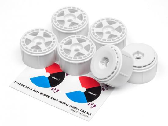 HPI Micro RS4 FIFTEEN52 TurboMac Wheels - White - Pack of 6