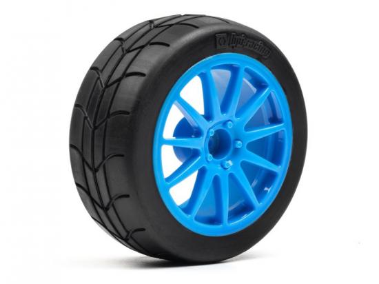 HPI WR8 Gymkhana Tyres Pre Mounted on Speedline Corse Turini Cyan Wheels - 1 Pair