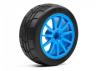 HPI WR8 Gymkhana Tyres Pre Mounted on Speedline Corse Turini Cyan Wheels - 1 Pair