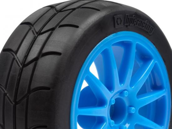HPI WR8 Gymkhana Tyres Pre Mounted on Speedline Corse Turini Cyan Wheels - 1 Pair