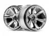 HPI 6-Shot MT Wheel (Chrome/2Pcs)