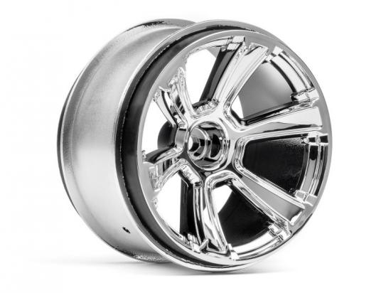 HPI 6-Shot MT Wheel (Chrome/2Pcs)