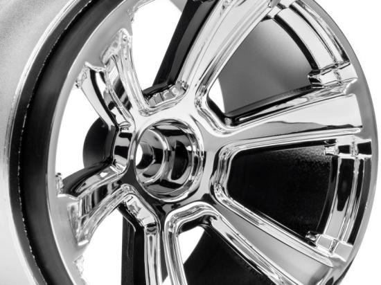 HPI 6-Shot MT Wheel (Chrome/2Pcs)