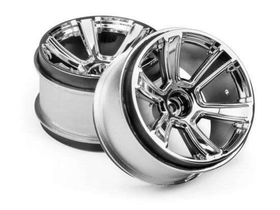 HPI 6-Shot MT Wheel (Chrome/2Pcs)