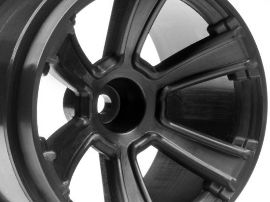 HPI 6-Shot MT Wheel (Black/2Pcs) ** CLEARANCE **