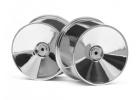 HPI Q32 Dish Wheel Set (Chrome/22X14/4Pcs)