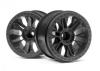 HPI 6-Shot ST Wheel (Black/2Pcs)