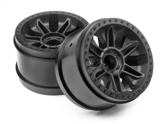 HPI 6-Shot ST Wheel (Black/2Pcs)