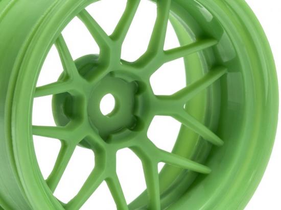 HPI Tech 7 Green Wheels - 52x26mm +9mm Offset - 1 Pair