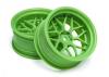 HPI Tech 7 Green Wheels - 52x26mm +9mm Offset - 1 Pair