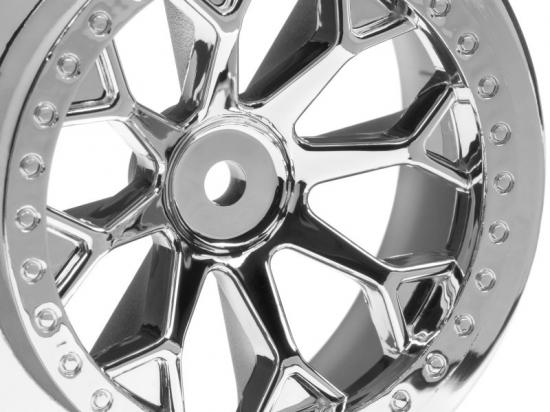 HPI 8-Shot SC Wheel (Chrome/2Pcs)