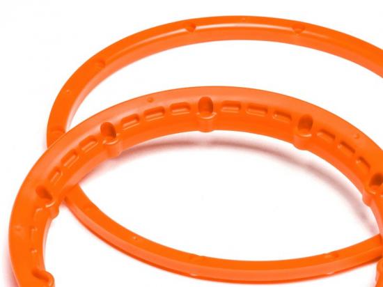 HPI Heavy Duty Wheel Bead Lock Rings (Orange/For 2 Wheels)