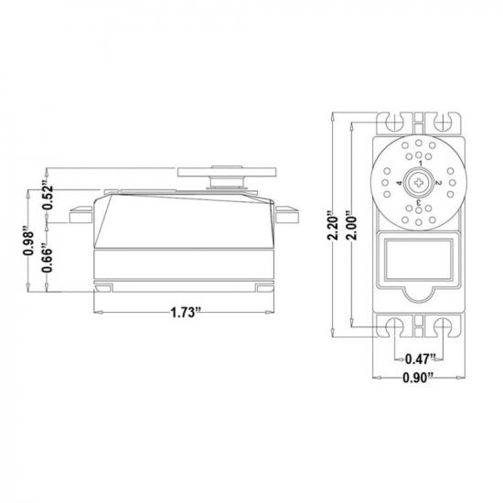 Hitec HS75Bb Retract Servo Metal Gear/BB
