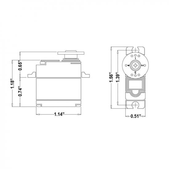 Hitec HS85Bb Mighty Micro Servo Top BB/hybrid I.C.