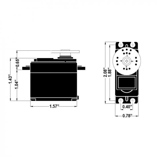 Hitec HS325HB Std Servo HD Gears with Top BB