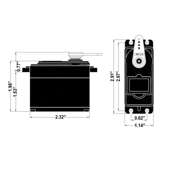 Hitec HS765HB Quarter Scale Sail Servo. Karbonite