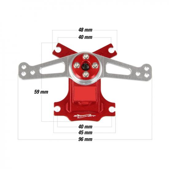 Hitec Ultra Duty Rudder Tray Conversion Set (58499)