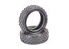 Schumacher Wide Stagger Rib Tyres - 4WD 1:10 Buggy Front - Silver