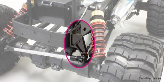 Kyosho Front Suspension Mount Mad Crusher - HD Aluminium