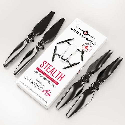 DJI Mavic Air STEALTH Upgrade Propellers 5.3 x 3.3 - Black (4)