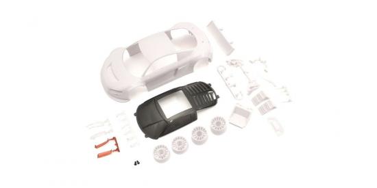 KYOSHO Bodyshell Audi R8 LMS Night-R Mini-Z + 2WD Rims (White Body)