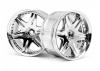 HPI LP35 Wheels - Work LS406 Chrome - 1 Pair ** CLEARANCE **