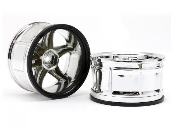 HPI LP35 Yokohama AVS Model T6 Chrome Wheels - 1 Pair