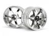 HPI LP35 Yokohama AVS Model T6 Chrome Wheels - 1 Pair