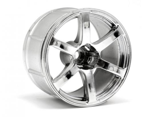 HPI LP35 Yokohama AVS Model T6 Chrome Wheels - 1 Pair