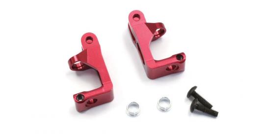 Aluminium Front Hub Carrier Set Kyosho Mini-Z Buggy (2) Red
