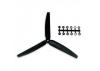 GWS Scale Prop 10X6 3-Blade Black Opp/Rotation