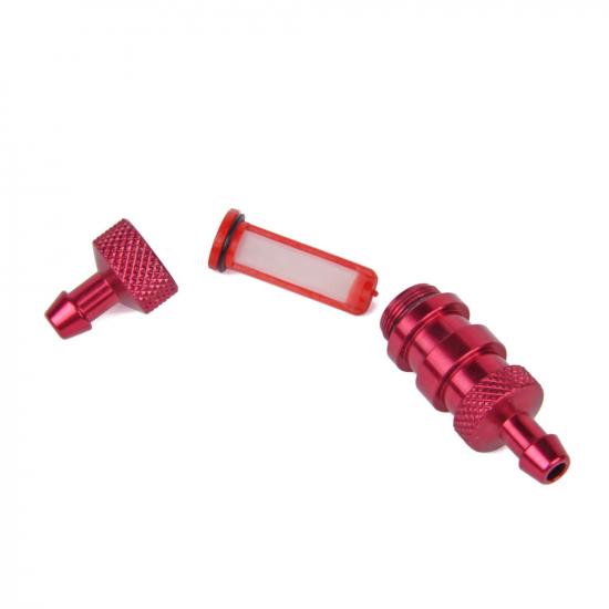 J Perkins Fuel Filter Anodised Red