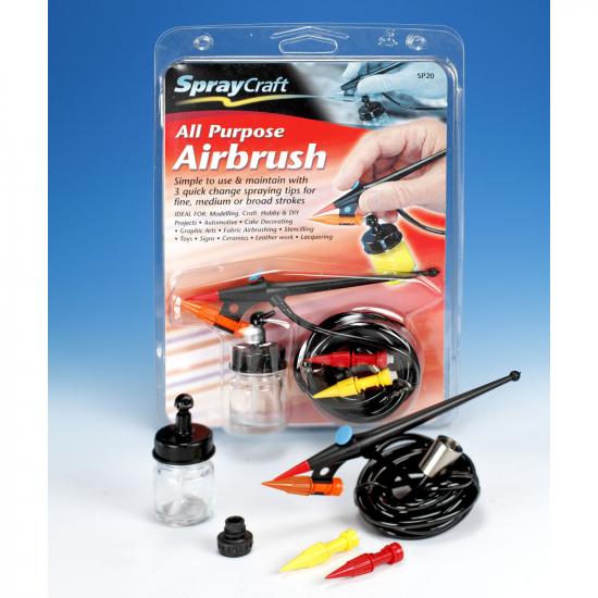 Spraycraft Sp20 Multi-Tip All-Purpose Airbrush