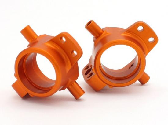 HD Aluminum Front Hub Carrier (Orange/2pcs)