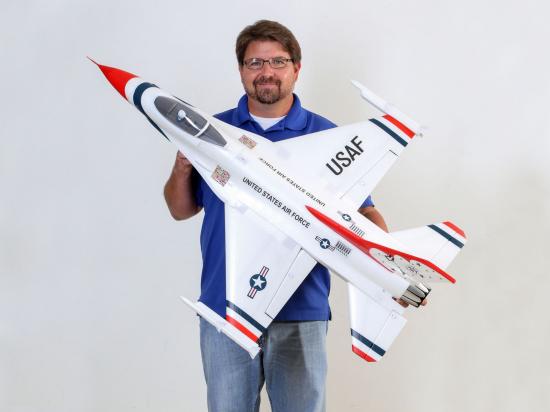 E Flite F-16 Thunderbirds 70mm EDF Jet AS3X - BNF Basic