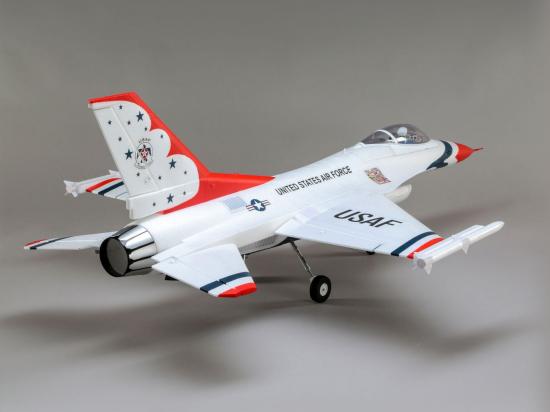 E Flite F-16 Thunderbirds 70mm EDF Jet AS3X - BNF Basic
