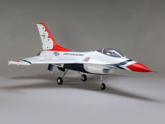 E Flite F-16 Thunderbirds 70mm EDF Jet AS3X - BNF Basic