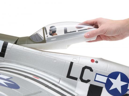 E Flite P-51D Mustang 1.2m - BNF Basic with AS3X and SAFE Select