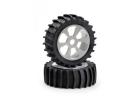 Absima Sand Paddle 1:8 Buggy Tyres Pre Mounted on White Wheels (2) ** CLEARANCE **