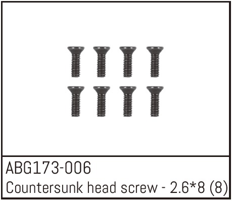 Absima Flat Head Screw M2.3*6 (8) ** CLEARANCE **