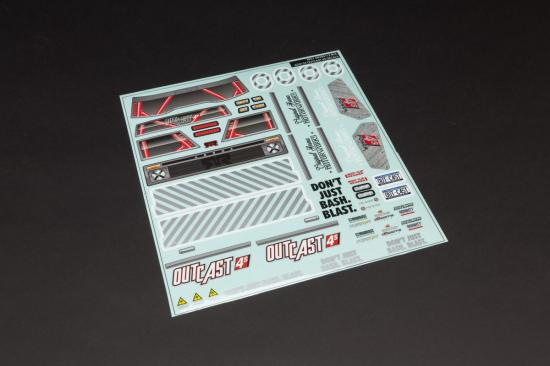 AR402210 Outcast 4x4 Clear Body with Decals